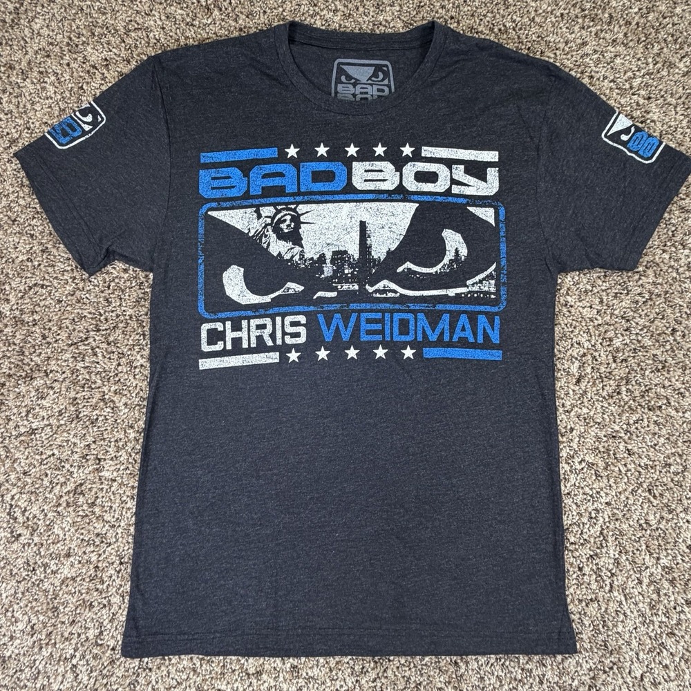 Bad Boy Chris Weidman UFC MMA Pro Series NYC Shirt Double Sided Medium New York